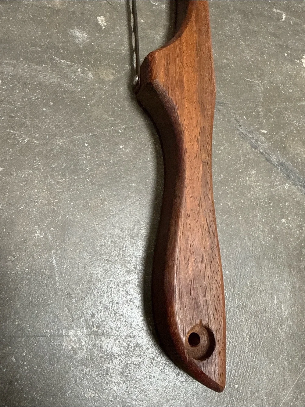 Vintage Handmade Bread Bow Knife Rustic Wooden Sourdough Bread Slicer Folk Art